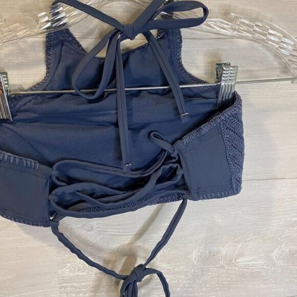 Xhilaration Women's Crochet Halter High-Neck Bikini Top Swimsuit NWT - Picture 5 of 6